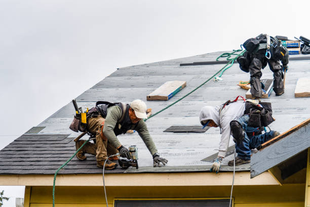 Professional Gutter Installation technician working in Grass Valley, OR